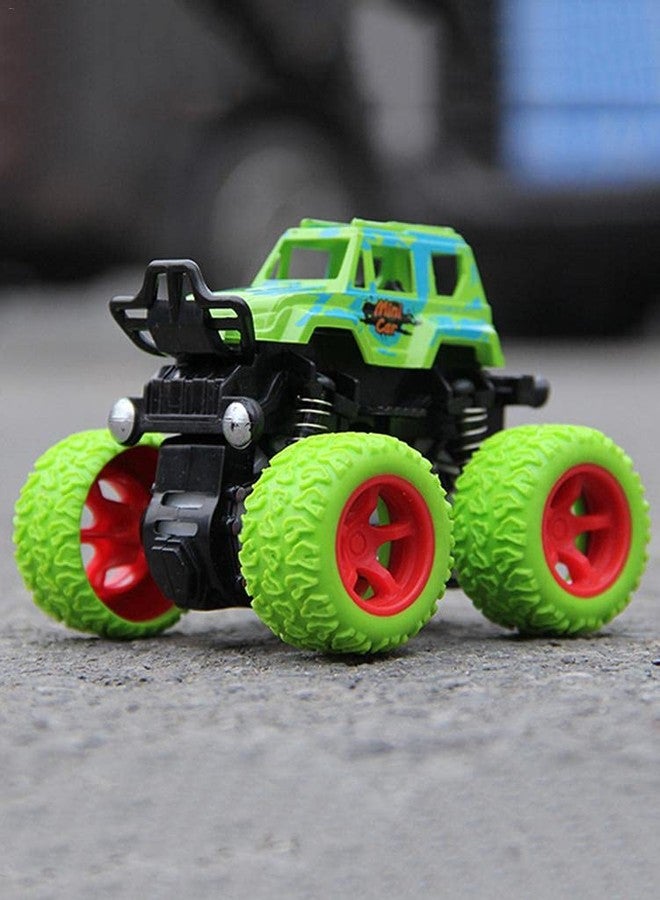PULSBERY 4WD Monster Truck Toy, Pull Back and Go Rock 360 Degree Crawler 4 Wheels Drive Double Friction Powered Monster Vehicles/Mini Truck for Kids, Best Gift for Kids (Green) - Image 4